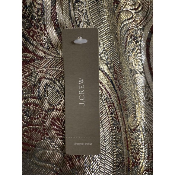 NEW J. Crew Cate Sleeveless Top 10 Silk Gold Paisley - Picture 3 of 8